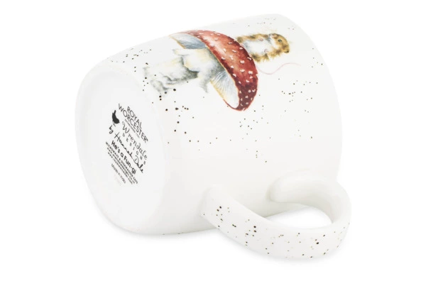 Кружка Royal Worcester Забавная фауна Мышонок и мухомор 310 мл, фарфор костяной