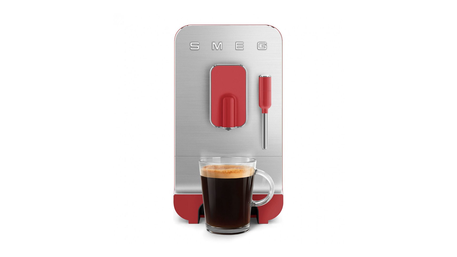 Кофемашина автоматическая Smeg, красный матовый, BCC02RDMEU