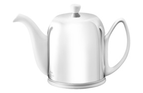 Чайник заварочный Degrenne Salam 1,3 л, 8 чашек, с зеркальной крышкой, белый