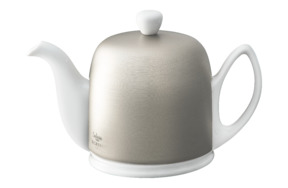 Чайник заварочный Degrenne Salam 700 мл, фарфор, белый, с цинко-алюминиевой муфтой