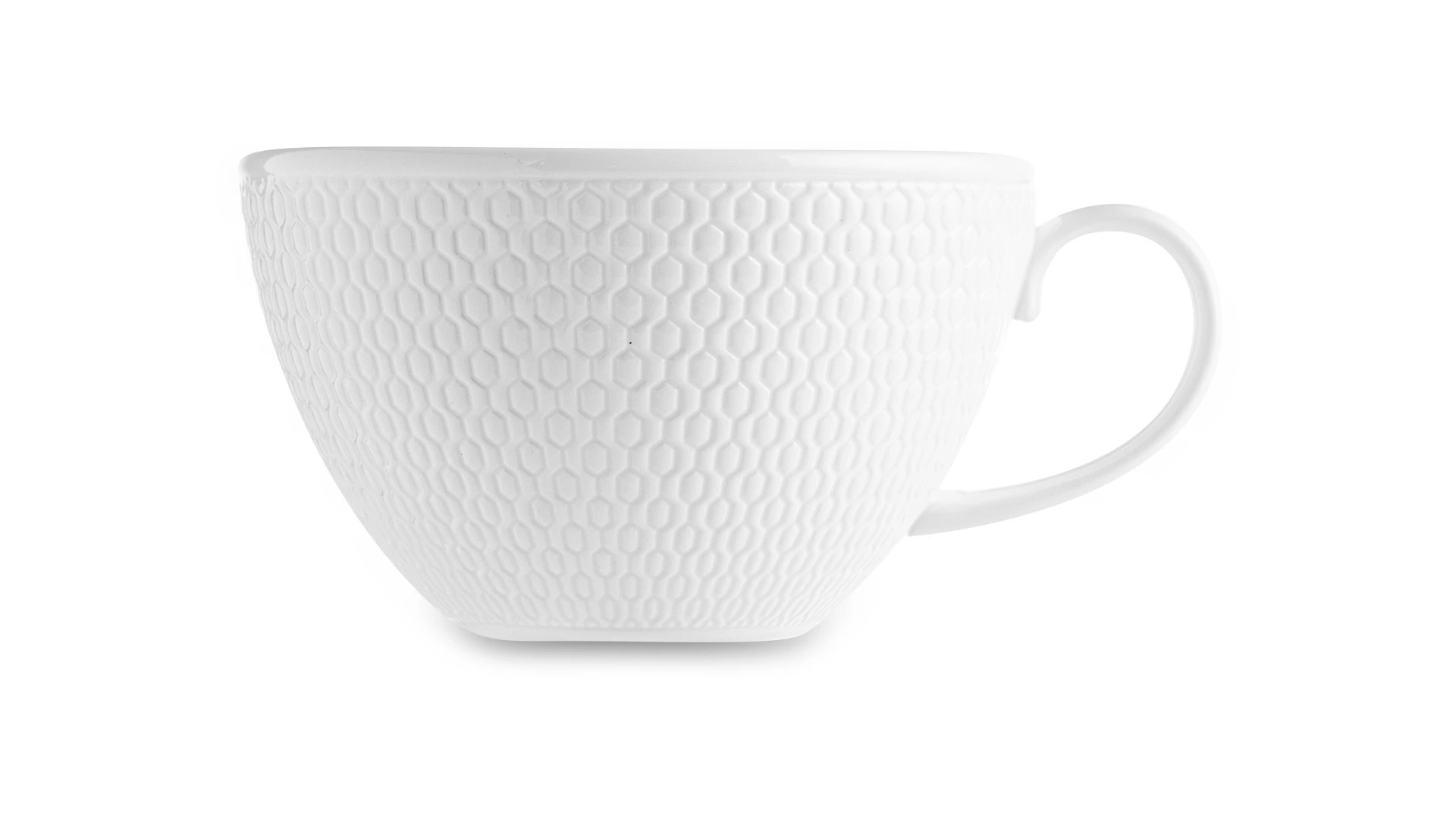 Чашка чайная с блюдцем Wedgwood Джио 260 мл, фарфор костяной, п/к