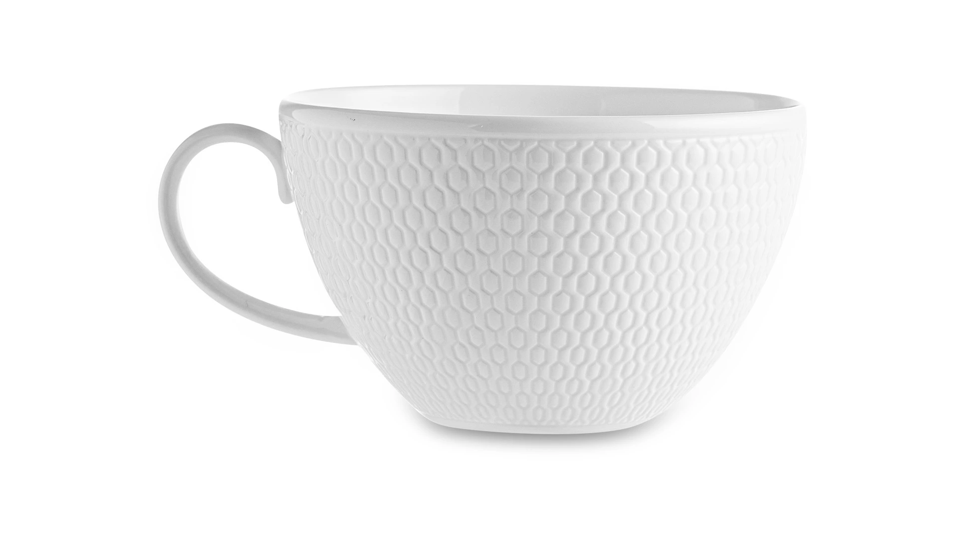 Чашка чайная с блюдцем Wedgwood Джио 260 мл, фарфор костяной, п/к