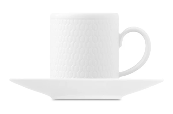 Чашка кофейная с блюдцем Wedgwood Джио 90 мл, фарфор костяной, п/к