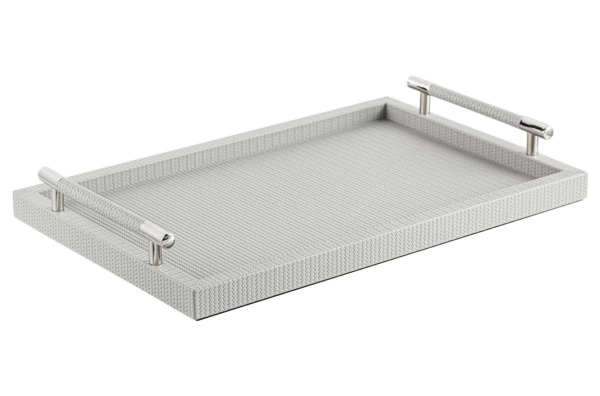 Поднос прямоугольный Pinetti Фиренз 29,5х45 см, серый