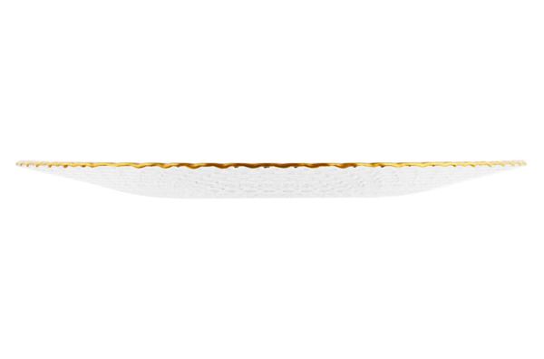 Тарелка подстановочная Akcam Вирджиния 34 см, стекло, золотая кайма