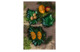 Блюдо для закусок Akcam Кленовый лист 29 см, стекло, зеленый