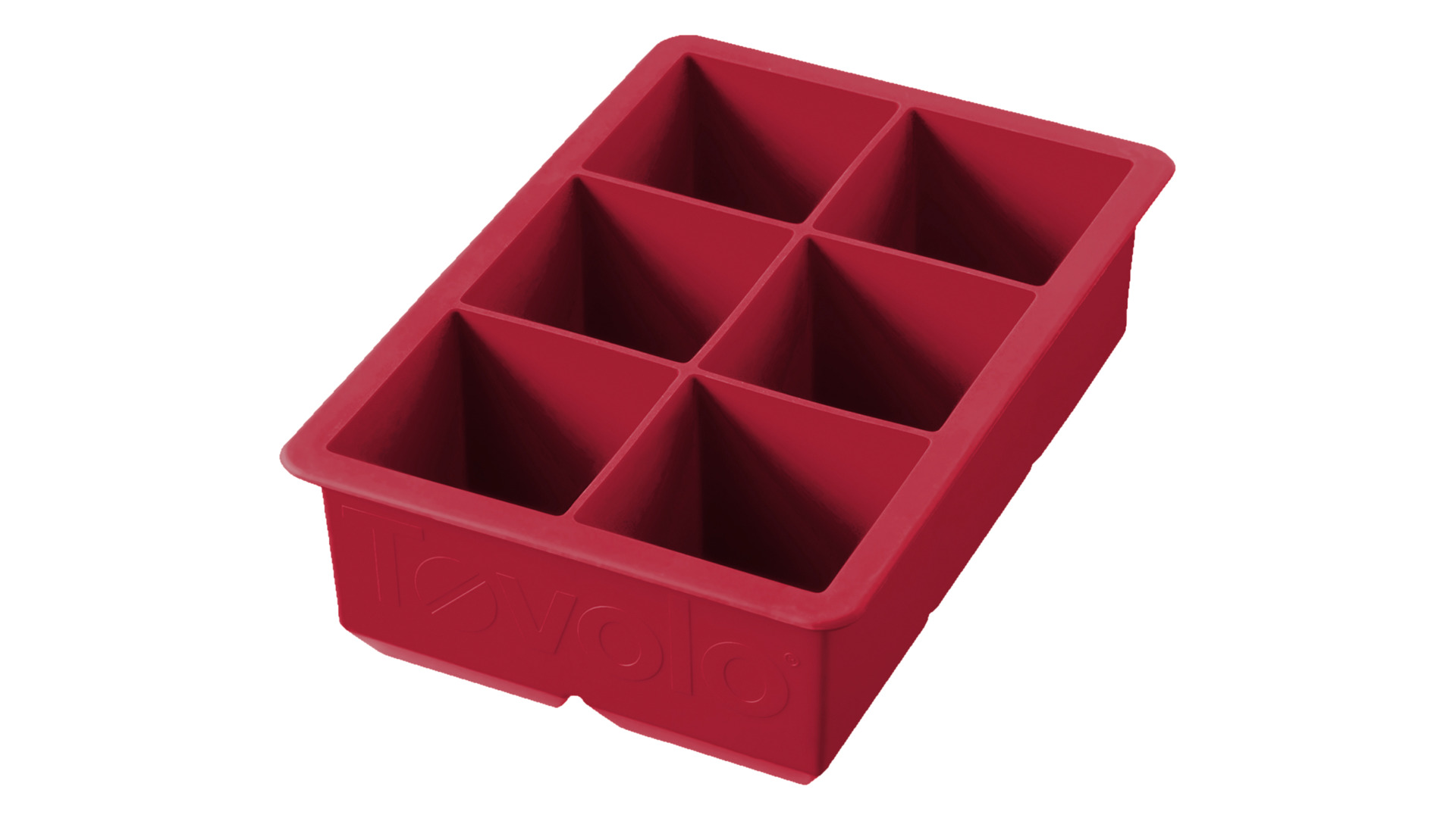 Форма силиконовая для льда Tovolo Королевский куб 5х11х19,5 см, темно-красная