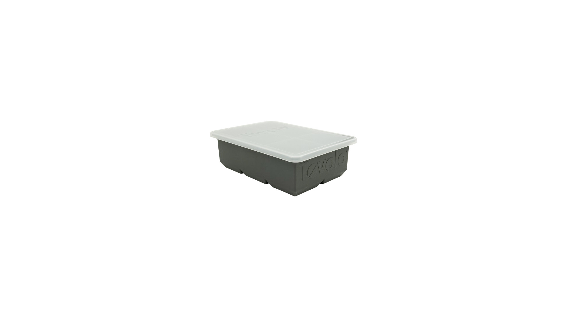 Форма силиконовая для льда Tovolo Королевский куб 5,5х12х17 см, с крышкой, графитовая