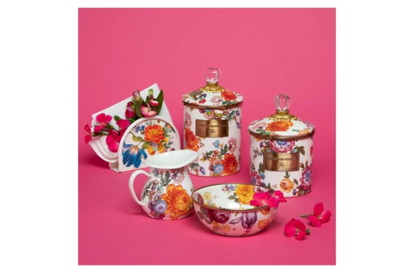 Салфетница MacKenzie-Childs Flower Market 11х15х6 см, сталь нержавеющая, белая