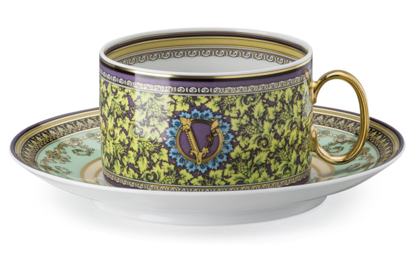 Чашка чайная с блюдцем Rosenthal Versace Барокко Мозаик 200 мл, фарфор