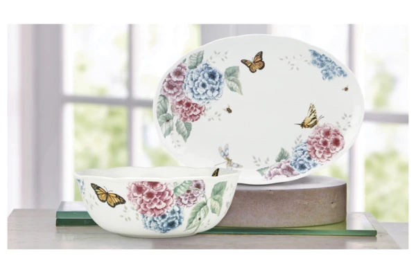 Салатник Lenox Бабочки на лугу Гортензия 24,9 см