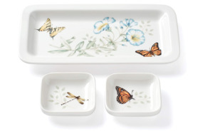 Набор тарелок для суши Lenox Бабочки на лугу 3 шт, п/к