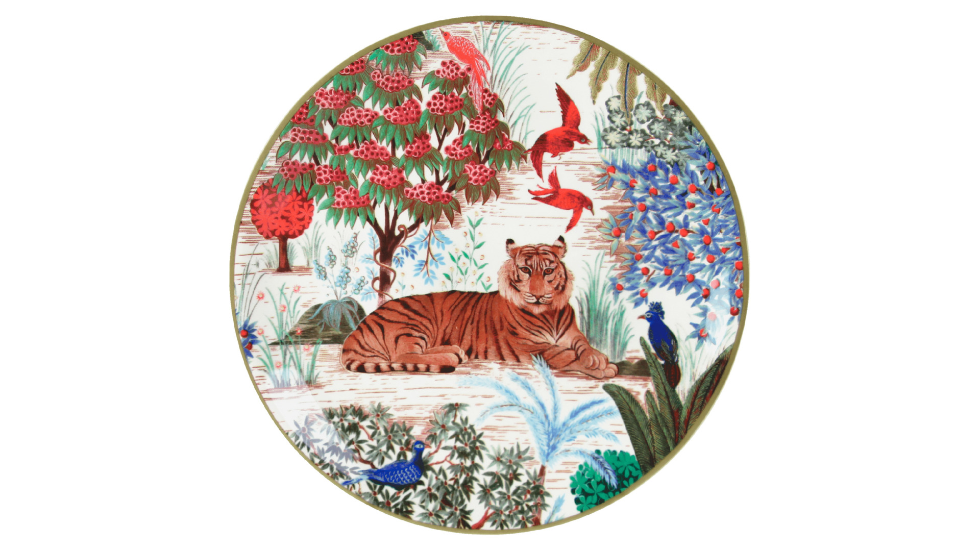 Тарелка пирожковая Gien Дворцовый сад Тигр 17 см, фаянс