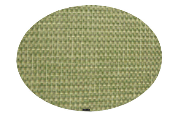 Салфетка подстановочная овальная Chilewich Mini Basketweave 36х48 см, зеленая