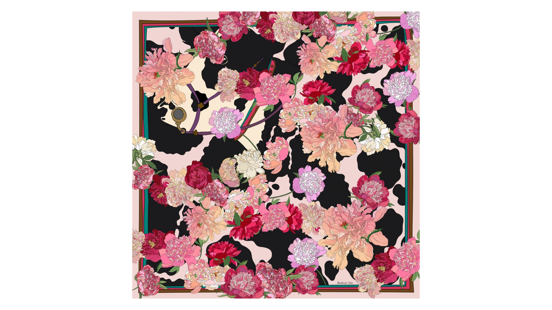 Платок Radical Chic Cow wow 120x120см, шерсть