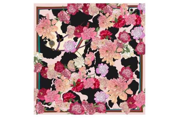 Платок Radical Chic Cow wow 120x120см, шерсть