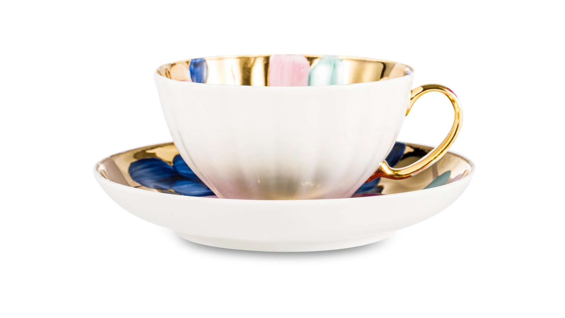 Сервиз чайный Дулевский фарфоровый завод Белый лебедь Поздний вечер на 6 персон 15 предметов, фарфор