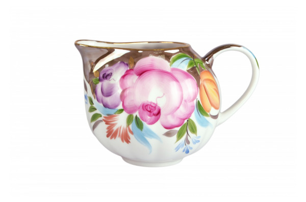 Сервиз чайный Дулевский фарфоровый завод Тюльпан Бал цветов на 6 персон 15 предметов, фарфор