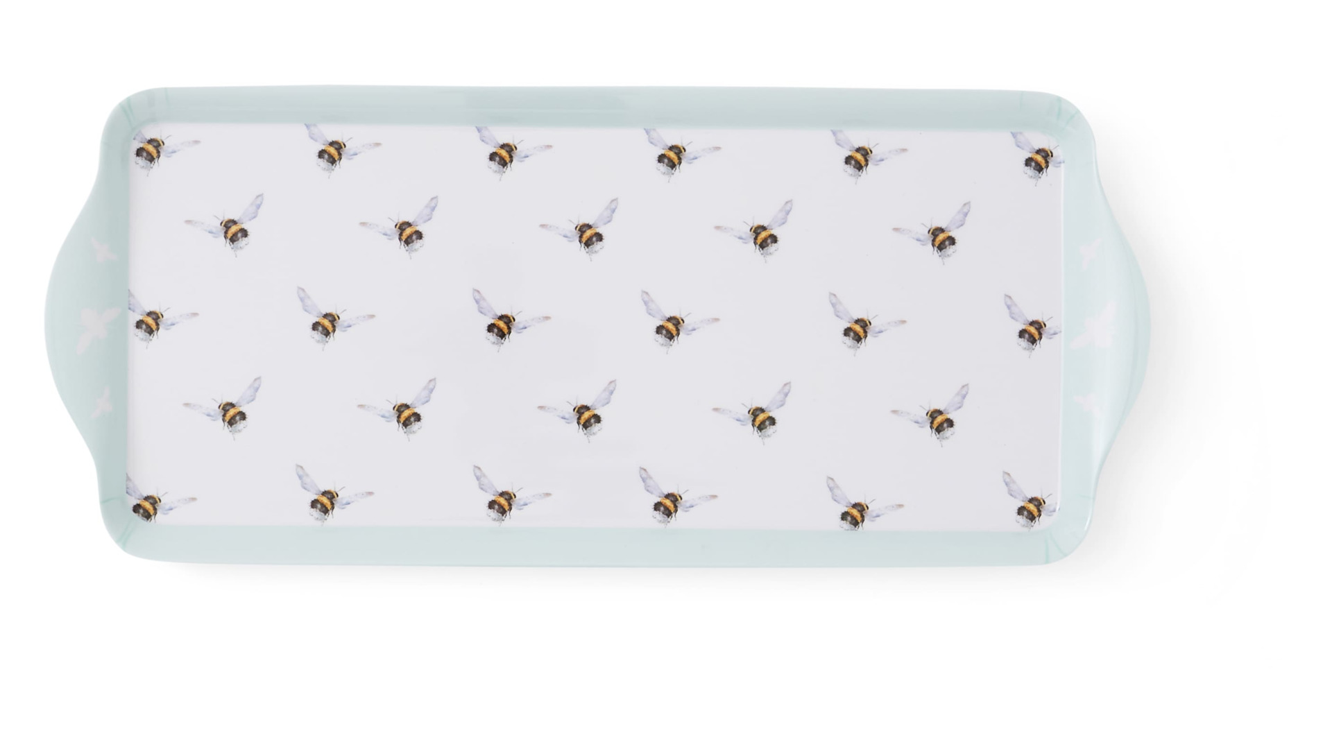 Поднос прямоугольный с ручками Pimpernel Забавная фауна Пчелы 38,5х16,5 см, пластик