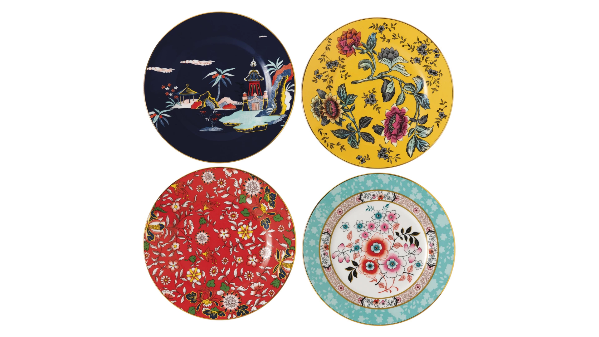 Набор тарелок закусочных Wedgwood Вандерласт 20 см, 4  шт, фарфор