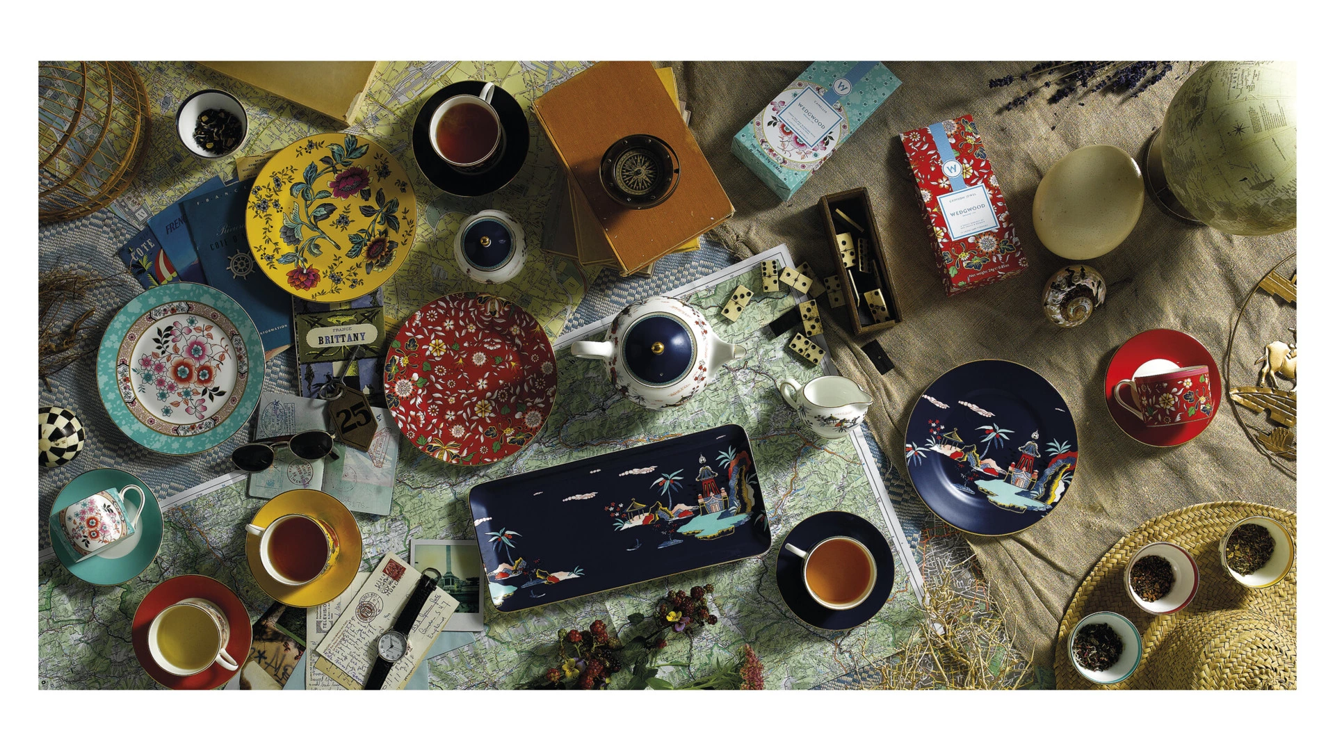 Набор тарелок закусочных Wedgwood Вандерласт 20 см, 4  шт, фарфор