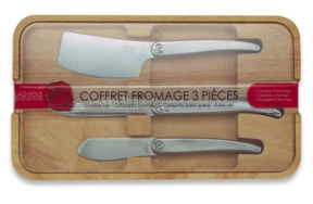Набор из 3 ножей для сыра Tarrerias Bonjean Лайоль-интуиция, деревянная коробка, ручка сталь нерж