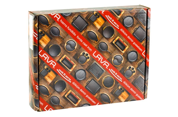 Сковорода-гриль квадратная LAVA 20 см, 1 л, чугун, черная