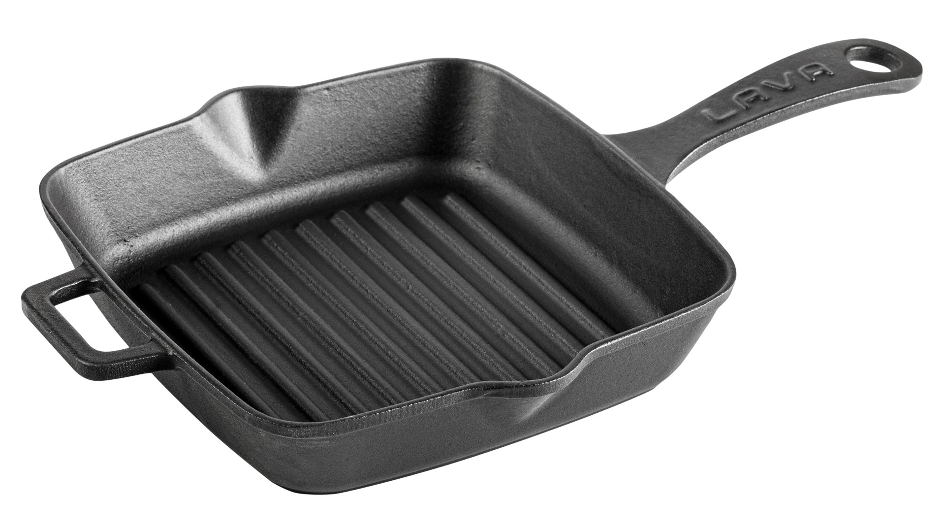 Сковорода-гриль квадратная LAVA 20 см, 1 л, чугун, черная