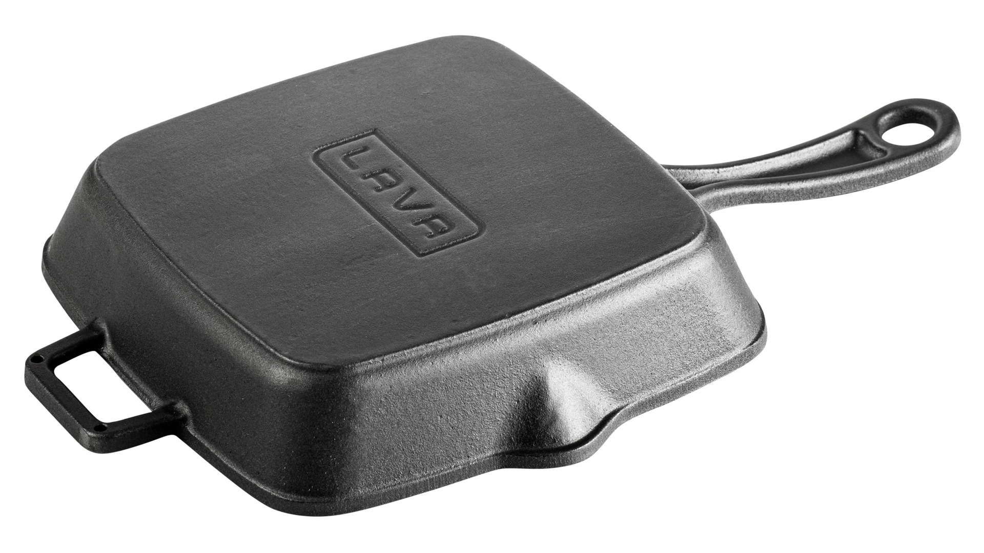 Сковорода-гриль квадратная LAVA 20 см, 1 л, чугун, черная