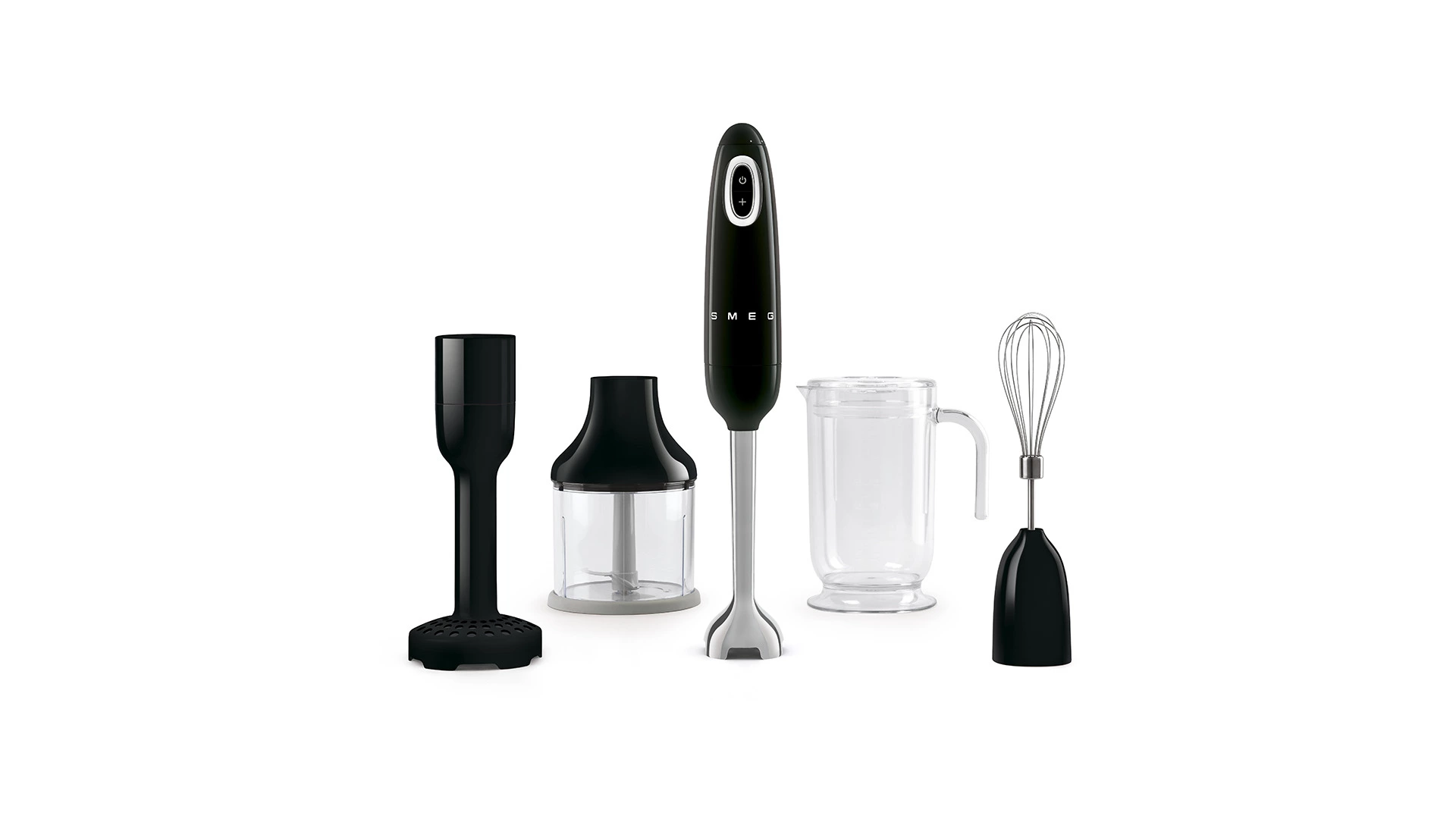 Блендер погружной SMEG HBF02BLEU 700 Вт, с насадками, кувшин 1,4л, черный