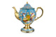 Сервиз чайный Русские самоцветы 2559,25 г, на 2 персоны, 8 предметов, серебро 925, позолота