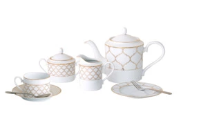 Сервиз чайный Noritake Царский Дворец, золотой кант на 6 персоны 21 предмет