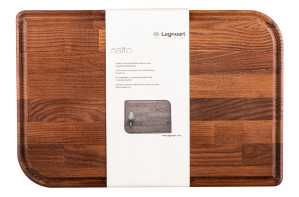 Доска разделочная Legnoart Rialto 45х30х2 см, термо древесина, темная