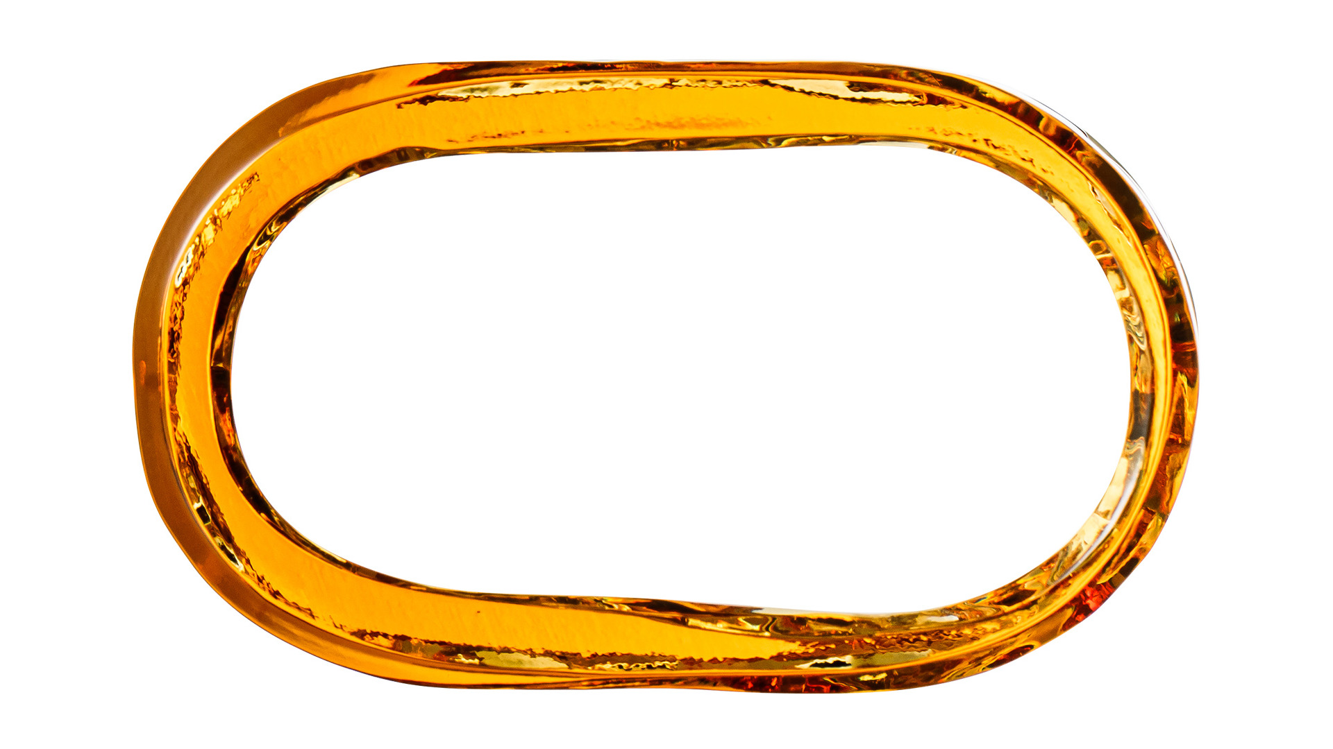 Кольцо для салфеток ГХЗ Овал, хрусталь, янтарный