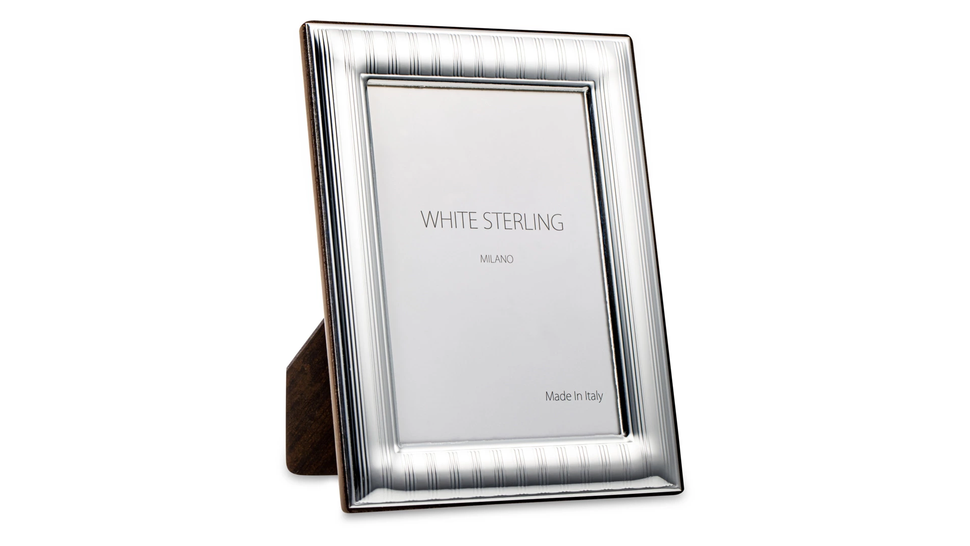 Рамка для фото Intersilver Полосы 9x13 см, алюминий с посеребрением