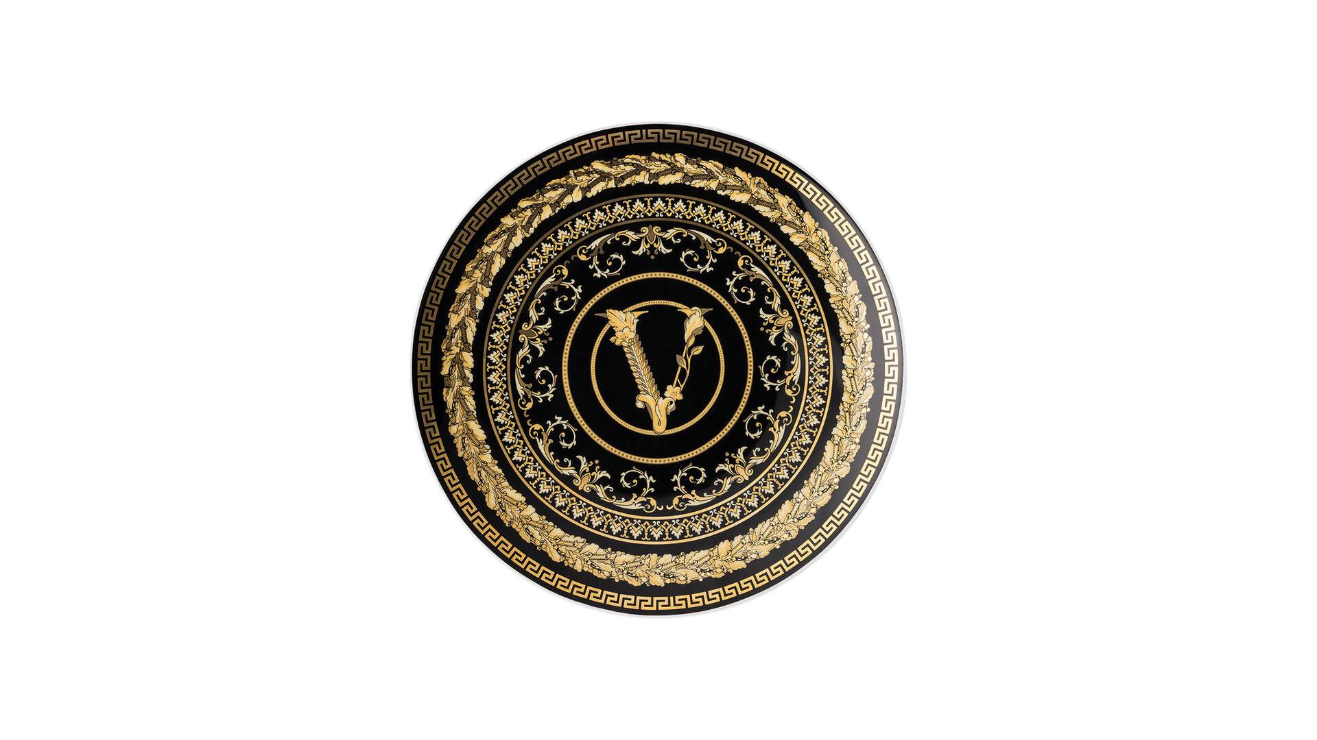 Тарелка десертная Rosenthal Versace Virtus Gala 17 см, черная, фарфор