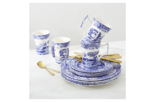 Сервиз чайно-столовый Spode Голубая Италия на 4 персоны 12 предметов, фаянс, п/к
