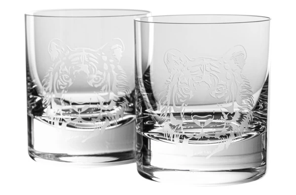 Набор стаканов для виски Moser Виски сет Тигр 370 мл, 2 шт, п/к