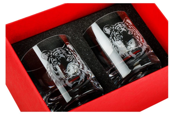 Набор стаканов для виски Moser Виски сет Тигр 370 мл, 2 шт, п/к