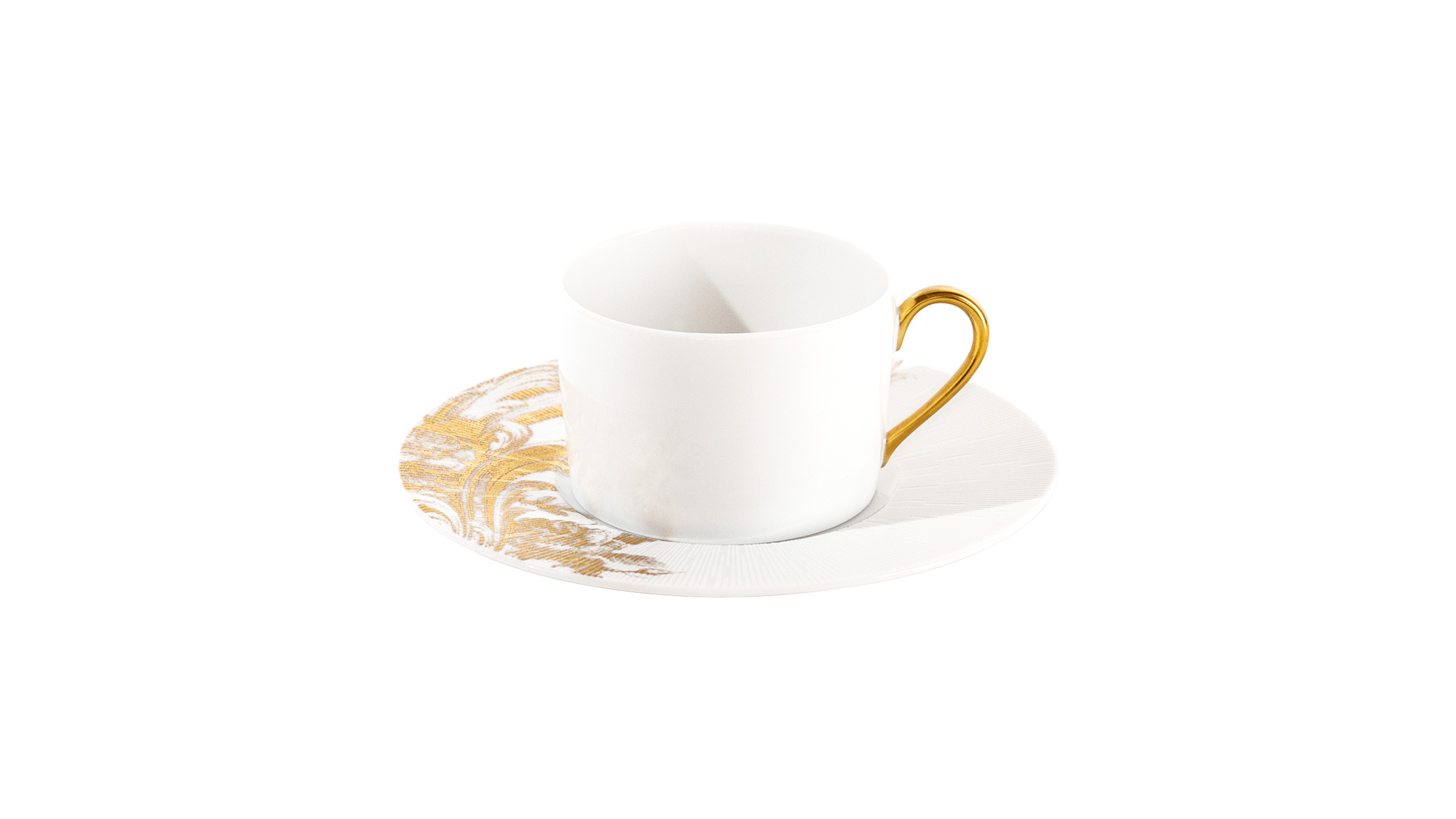 Чашка чайная с блюдцем Haviland Станислас 140 мл, золотистый декор