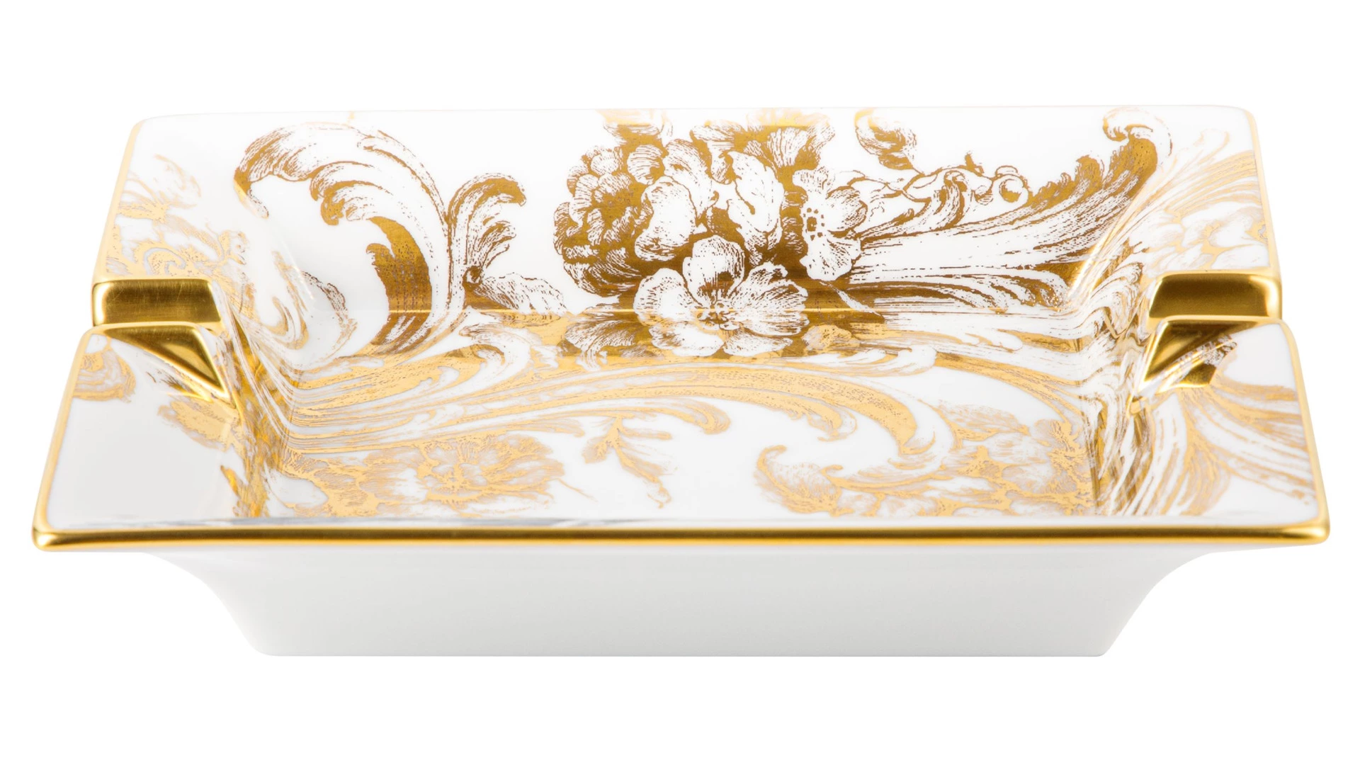Блюдо прямоугольное Haviland Станислас 20х16 см, золотистый декор