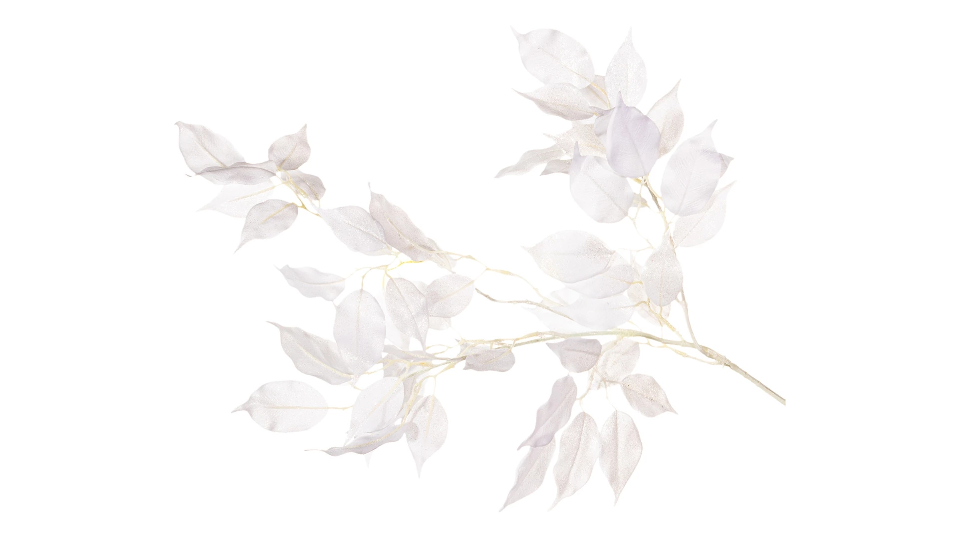 Украшение декоративное Goodwill Ветка с листьями 100 см, серебристое