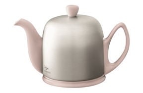 Чайник заварочный Degrenne Salam 700 мл, 4 чашки, со стальной муфтой, фарфор, розовый