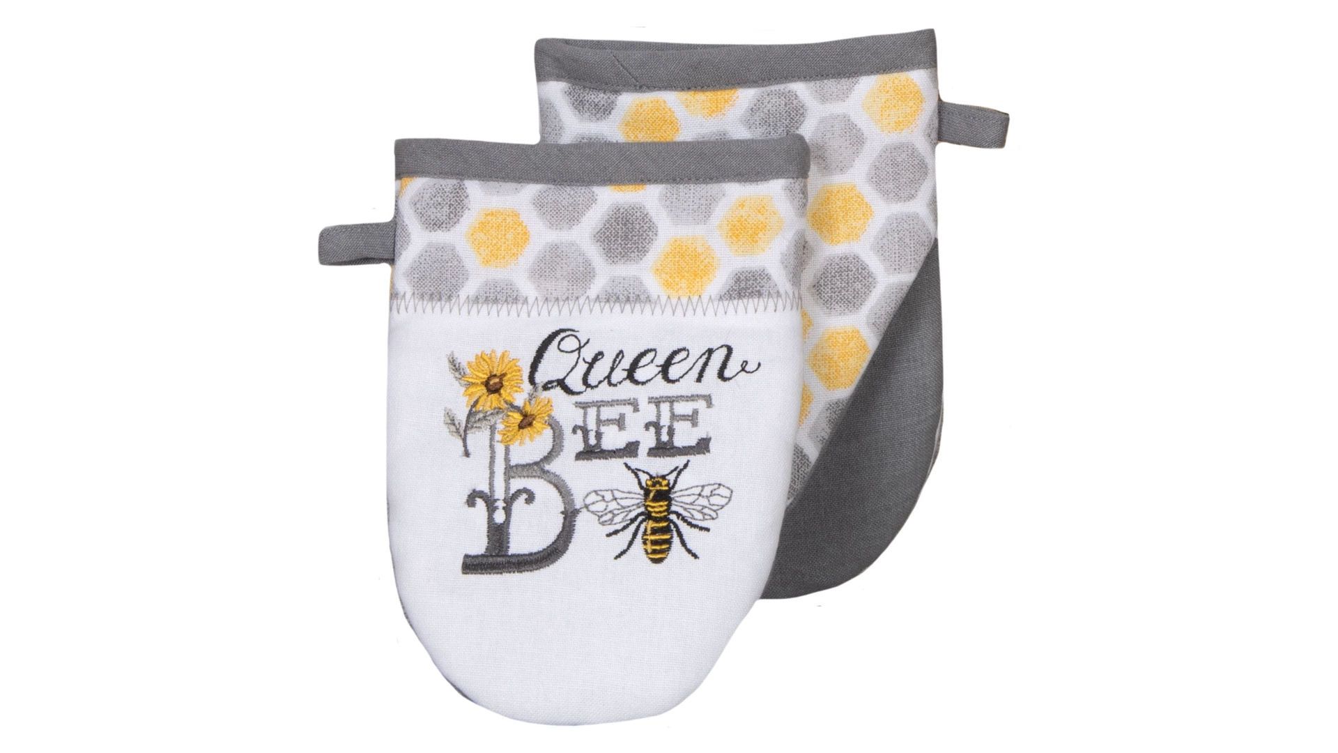Варежка-прихватка Kay Dee Designs Пчелы 14х19 см, с вышивкой, хлопок