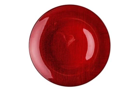 Тарелка Akcam Талисман d28см, стекло, красный, ручная работа