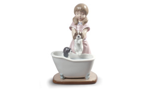 Фигурка Lladro Ванна для щенков 13х21 см, фарфор