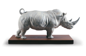 Фигурка Lladro Белый носорог 49х25 см, фарфор