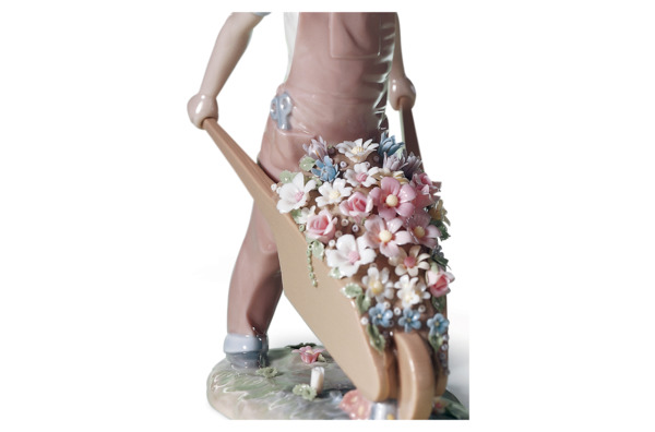 Фигурка Lladro Тележка цветов 14х23 см, фарфор