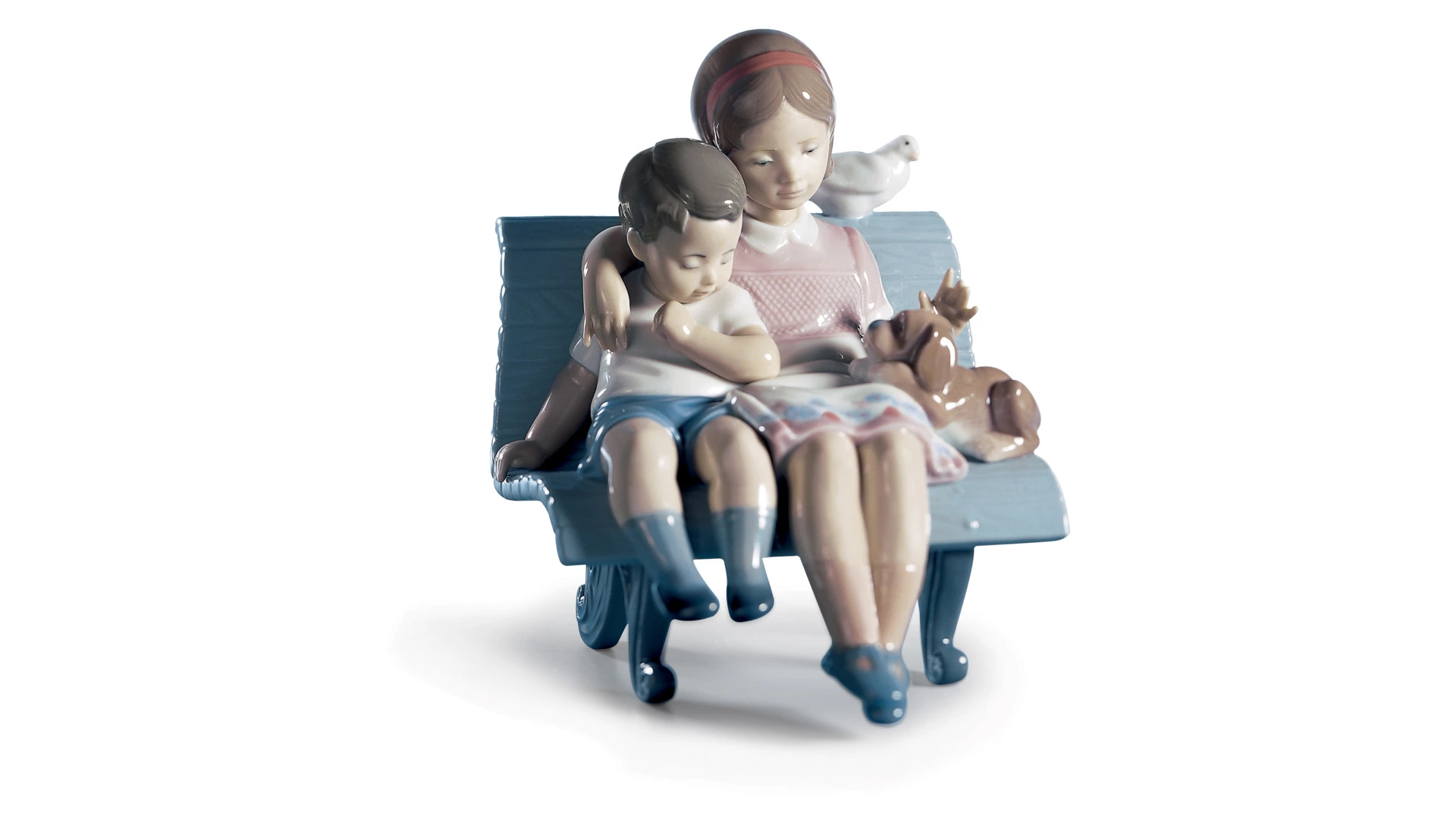 Фигурка Lladro На скамейке в парке 15х16 см, фарфор