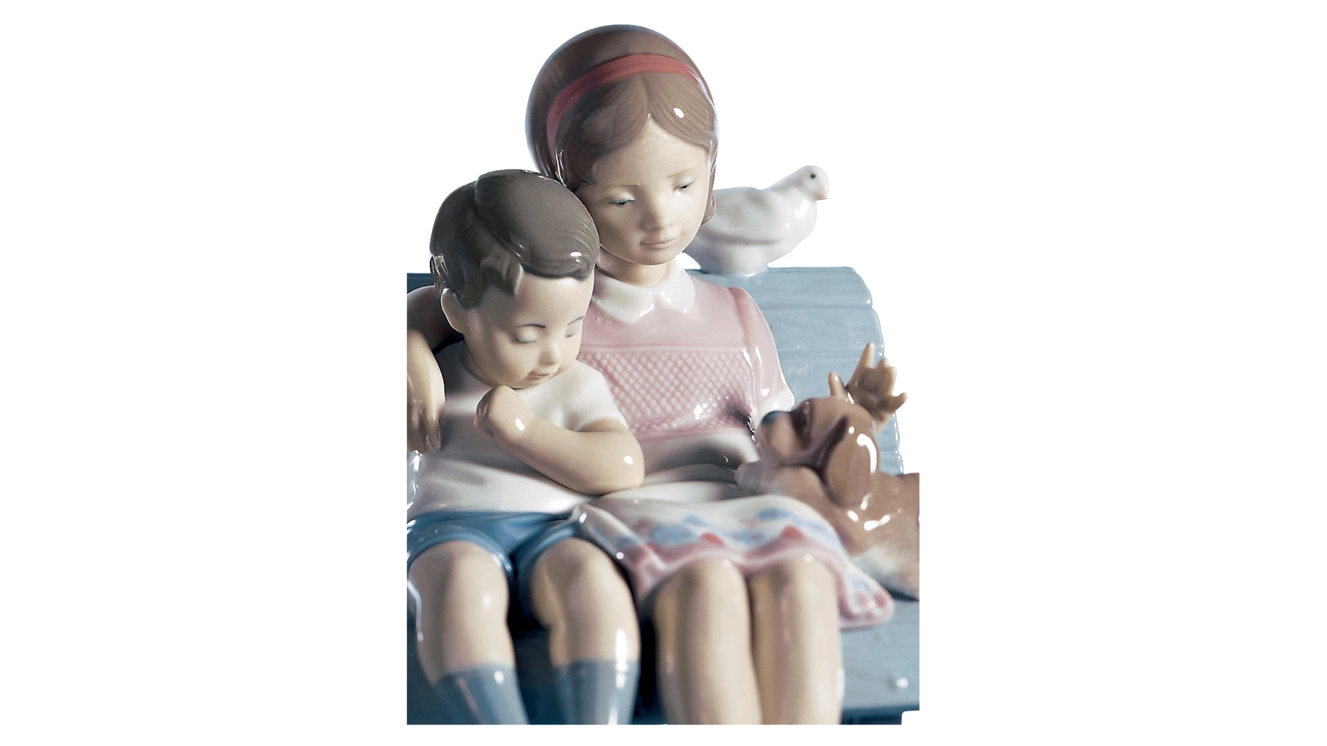 Фигурка Lladro На скамейке в парке 15х16 см, фарфор